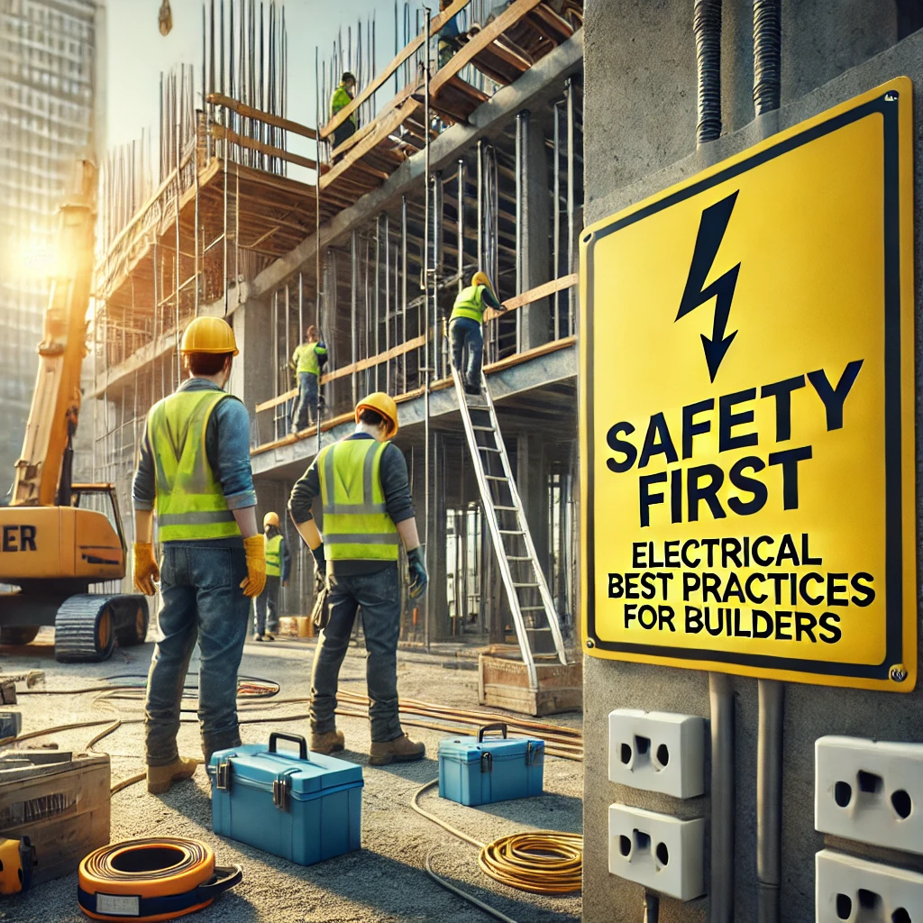 electrical safety for builders - electrical hazard sign on commercial project