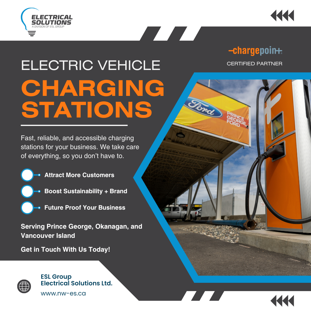 esl group - electrical solutions offers ev charging stations for businesses